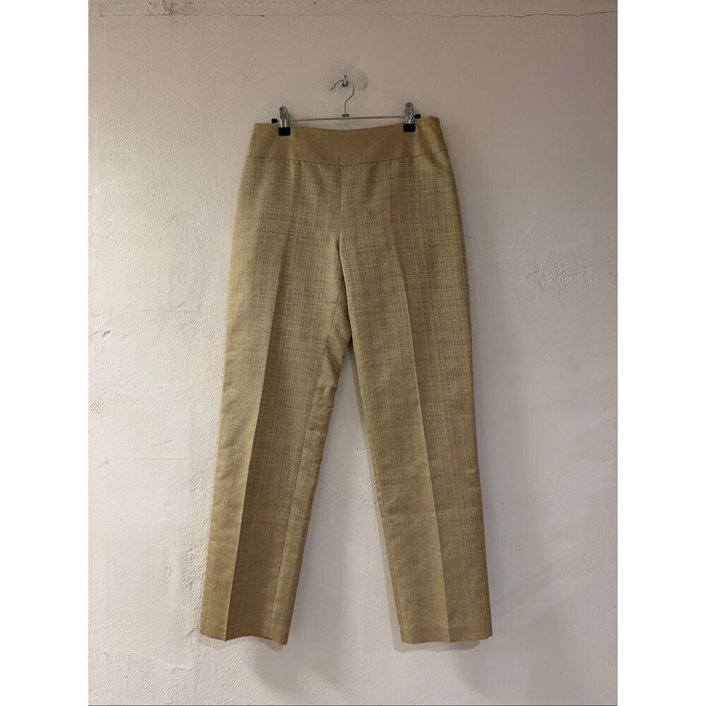 J. McLaughlin Tapered Shimmer Dress Silk Pants in Gold Size 6
